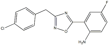 2-{3-[(4-chlorophenyl)methyl]-1,2,4-oxadiazol-5-yl}-4-fluoroaniline Struktur