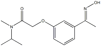 2-{3-[1-(hydroxyimino)ethyl]phenoxy}-N-methyl-N-(propan-2-yl)acetamide Struktur