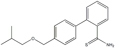 2-{4-[(2-methylpropoxy)methyl]phenyl}benzene-1-carbothioamide Struktur