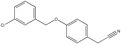 2-{4-[(3-chlorophenyl)methoxy]phenyl}acetonitrile Struktur