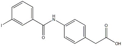 2-{4-[(3-iodobenzene)amido]phenyl}acetic acid Struktur