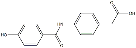 2-{4-[(4-hydroxybenzene)amido]phenyl}acetic acid Struktur