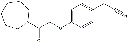 2-{4-[2-(azepan-1-yl)-2-oxoethoxy]phenyl}acetonitrile Struktur