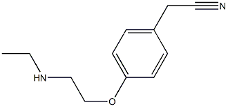 2-{4-[2-(ethylamino)ethoxy]phenyl}acetonitrile Struktur