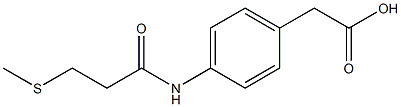 2-{4-[3-(methylsulfanyl)propanamido]phenyl}acetic acid Struktur