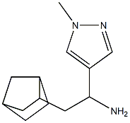 2-{bicyclo[2.2.1]heptan-2-yl}-1-(1-methyl-1H-pyrazol-4-yl)ethan-1-amine Struktur