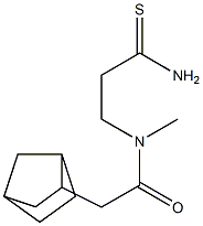 2-{bicyclo[2.2.1]heptan-2-yl}-N-(2-carbamothioylethyl)-N-methylacetamide Struktur