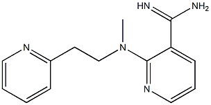 2-{methyl[2-(pyridin-2-yl)ethyl]amino}pyridine-3-carboximidamide Struktur