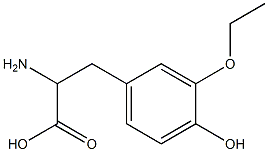 2-amino-3-(3-ethoxy-4-hydroxyphenyl)propanoic acid Struktur