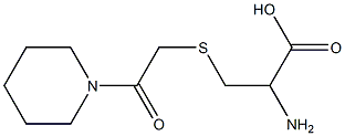 2-amino-3-{[2-oxo-2-(piperidin-1-yl)ethyl]sulfanyl}propanoic acid Struktur