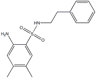 2-amino-4,5-dimethyl-N-(2-phenylethyl)benzene-1-sulfonamide Struktur