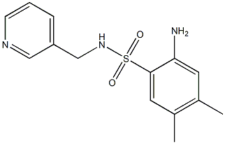 2-amino-4,5-dimethyl-N-(pyridin-3-ylmethyl)benzene-1-sulfonamide Struktur