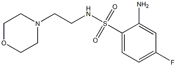 2-amino-4-fluoro-N-[2-(morpholin-4-yl)ethyl]benzene-1-sulfonamide Struktur