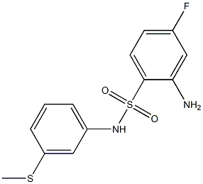 2-amino-4-fluoro-N-[3-(methylsulfanyl)phenyl]benzene-1-sulfonamide Struktur