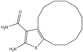 2-amino-4H,5H,6H,7H,8H,9H,10H,11H,12H,13H-cyclododeca[b]thiophene-3-carboxamide Struktur