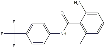 2-amino-6-methyl-N-[4-(trifluoromethyl)phenyl]benzamide Struktur