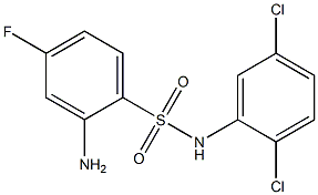 2-amino-N-(2,5-dichlorophenyl)-4-fluorobenzene-1-sulfonamide Struktur