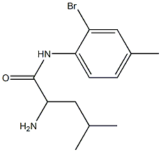 2-amino-N-(2-bromo-4-methylphenyl)-4-methylpentanamide Struktur