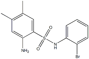 2-amino-N-(2-bromophenyl)-4,5-dimethylbenzene-1-sulfonamide Struktur