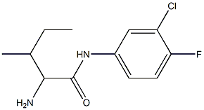 2-amino-N-(3-chloro-4-fluorophenyl)-3-methylpentanamide Struktur