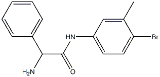 2-amino-N-(4-bromo-3-methylphenyl)-2-phenylacetamide Struktur