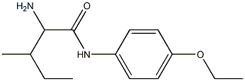 2-amino-N-(4-ethoxyphenyl)-3-methylpentanamide Struktur