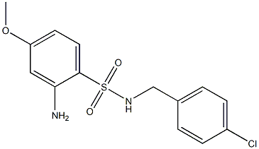 2-amino-N-[(4-chlorophenyl)methyl]-4-methoxybenzene-1-sulfonamide Struktur