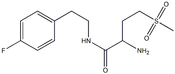 2-amino-N-[2-(4-fluorophenyl)ethyl]-4-methanesulfonylbutanamide Struktur