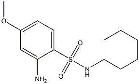 2-amino-N-cyclohexyl-4-methoxybenzene-1-sulfonamide Struktur