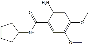 2-amino-N-cyclopentyl-4,5-dimethoxybenzamide Struktur