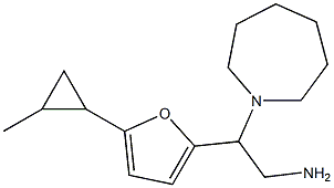 2-azepan-1-yl-2-[5-(2-methylcyclopropyl)-2-furyl]ethanamine Struktur