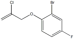 2-bromo-1-[(2-chloroprop-2-enyl)oxy]-4-fluorobenzene Struktur