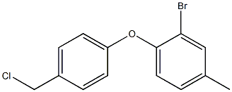 2-bromo-1-[4-(chloromethyl)phenoxy]-4-methylbenzene Struktur