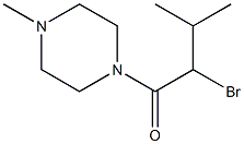 2-bromo-3-methyl-1-(4-methylpiperazin-1-yl)butan-1-one Struktur