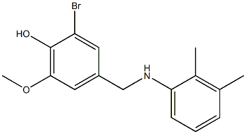 2-bromo-4-{[(2,3-dimethylphenyl)amino]methyl}-6-methoxyphenol Struktur