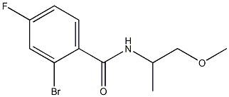 2-bromo-4-fluoro-N-(2-methoxy-1-methylethyl)benzamide Struktur