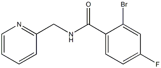 2-bromo-4-fluoro-N-(pyridin-2-ylmethyl)benzamide Struktur