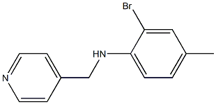 2-bromo-4-methyl-N-(pyridin-4-ylmethyl)aniline Struktur