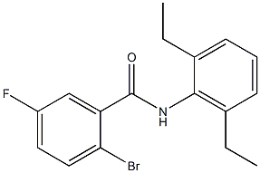 2-bromo-N-(2,6-diethylphenyl)-5-fluorobenzamide Struktur