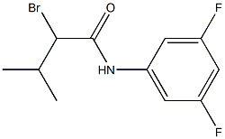 2-bromo-N-(3,5-difluorophenyl)-3-methylbutanamide Struktur