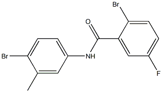 2-bromo-N-(4-bromo-3-methylphenyl)-5-fluorobenzamide Struktur