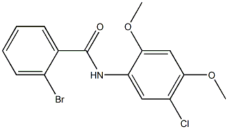 2-bromo-N-(5-chloro-2,4-dimethoxyphenyl)benzamide Struktur