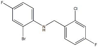 2-bromo-N-[(2-chloro-4-fluorophenyl)methyl]-4-fluoroaniline Struktur