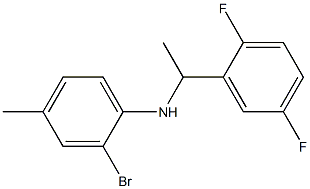 2-bromo-N-[1-(2,5-difluorophenyl)ethyl]-4-methylaniline Struktur