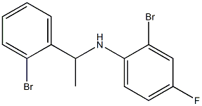 2-bromo-N-[1-(2-bromophenyl)ethyl]-4-fluoroaniline Struktur