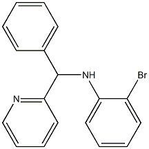 2-bromo-N-[phenyl(pyridin-2-yl)methyl]aniline Struktur