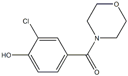 2-chloro-4-(morpholin-4-ylcarbonyl)phenol Struktur