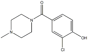 2-chloro-4-[(4-methylpiperazin-1-yl)carbonyl]phenol Struktur