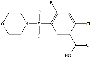 2-chloro-4-fluoro-5-(morpholin-4-ylsulfonyl)benzoic acid Struktur