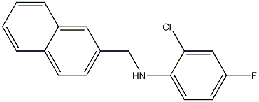 2-chloro-4-fluoro-N-(naphthalen-2-ylmethyl)aniline Struktur